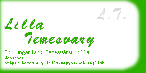 lilla temesvary business card