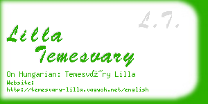 lilla temesvary business card